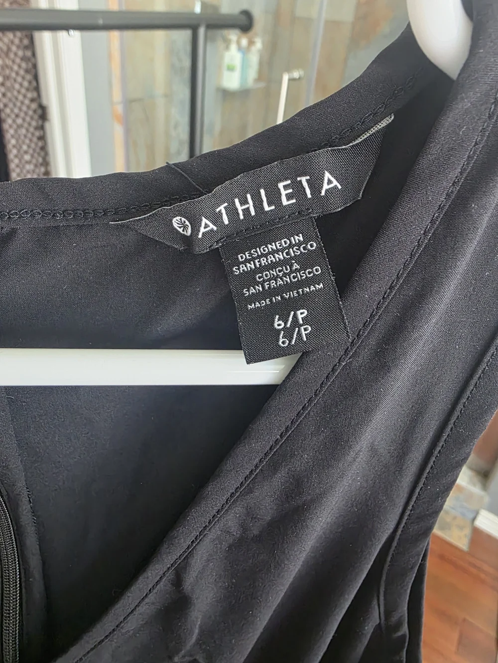 Athleta Black Active Jumpsuit - Size 6 - Picture 4 of 4